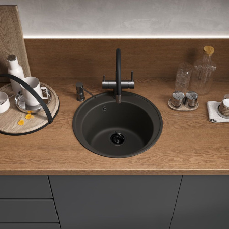 Кухонная мойка Reflection Arena RF0148BL, черный