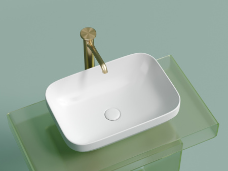 Умывальник чаша накладная прямоугольная Ceramicanova Element 500*359*145мм, белый матовый, CN6055MW