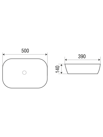 Раковина накладная WeltWasser WW SK ELBACH 2195 MNB