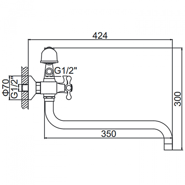 Смеситель для ванны Ledeme H19C L2619C