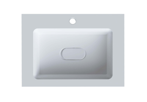 Раковина из литьевого мрамора Taliente 62 см 4627173210423 мебельная цвет белый