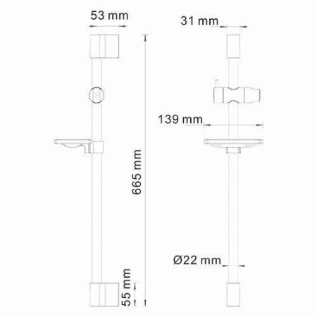 Душевая штанга Wasserkraft A063