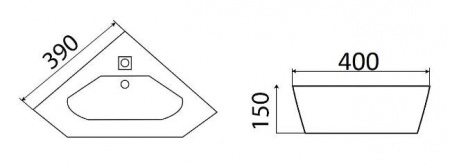 Раковина подвесная CeramaLux 7012J