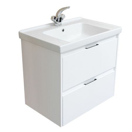 Тумба подвесная BRIZ Вена 60 с умывальником Грэйс, 239 03-18060-15 00 БЕЛ