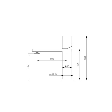 Смеситель для раковины WONZON & WOGHAND, Темный графит (WW-101-BGG)