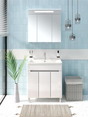 Тумба под раковину Runo напольная 3 двери (под умывальник Omega 75) Парма 75 (00-00001040)