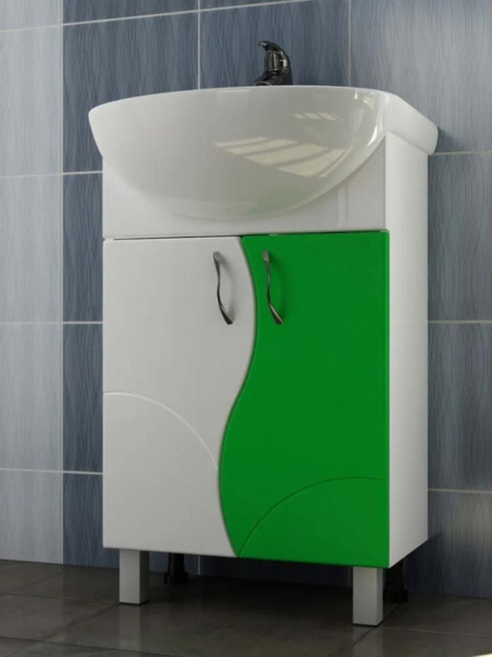 Тумба под раковину напольная VIGO Alessandro tn.ALE.UYU.55.2D зел, 55 см