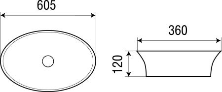 Раковина подвесная WeltWasser WW ELBACH 1132 605х360х120