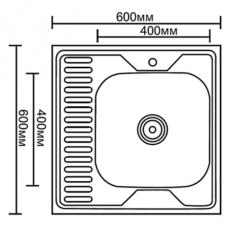 Кухонная мойка Ledeme L66060-R 60x60 декор