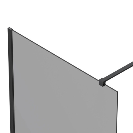 Душевая перегородка, ограждение Reflexion RX200100TBL-15 Walk in 200x100см, тонированное закаленное стекло 8мм, черный профиль