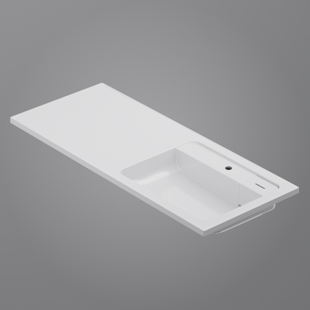 M85AWPR1201WG X-Joy, Раковина над стиральной машиной AM.PM, литьевой мрамор, правая, 120 см, белый глянец