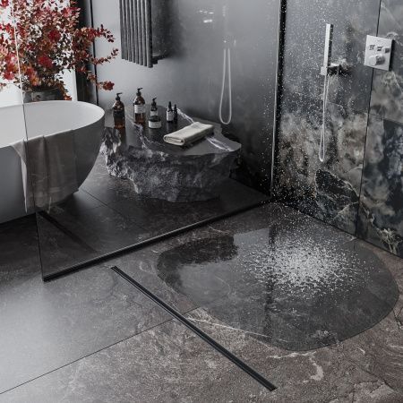 Душевой трап Roxen Black slim 91070-70 700x30x70