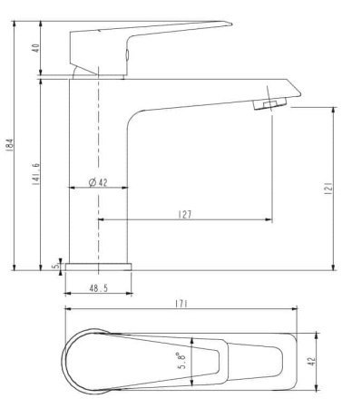 Смеситель для раковины OMNIRES Astoria AS5610CR