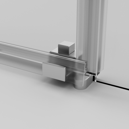 W94G-403-9090-MT Душевое ограждение AM.PM X-Joy Square Slide 90х90, мат хром, прозрачное