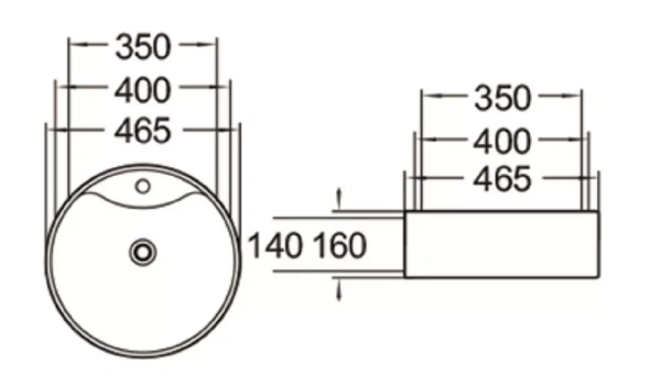 Раковина SantiLine SL-1069 47х47 белая