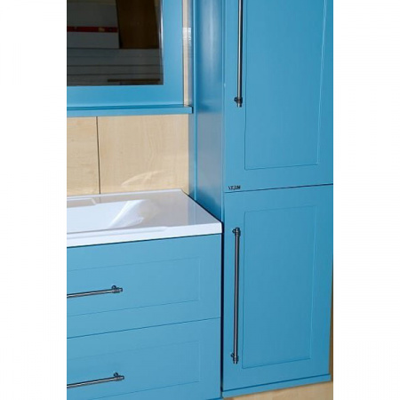 Шкаф-пенал Misty Марта 35 R голубой матовый