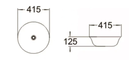 Раковина SantiLine SL-1053 42х42 белая