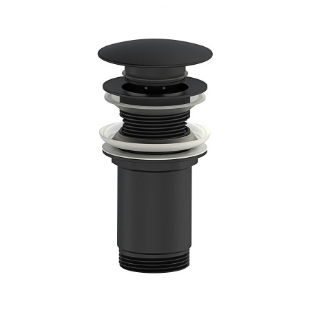 Донный клапан для раковины WONZON & WOGHAND, Черный матовый (WW-88SS09-MB)