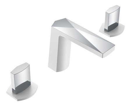 Смеситель для раковины Boheme Venturo 150-WCR-ICE белый, хром