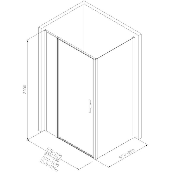 Душевой уголок Allen Brau Priority 100x100 3.31029.BA + 3.31047.BA серебро браш