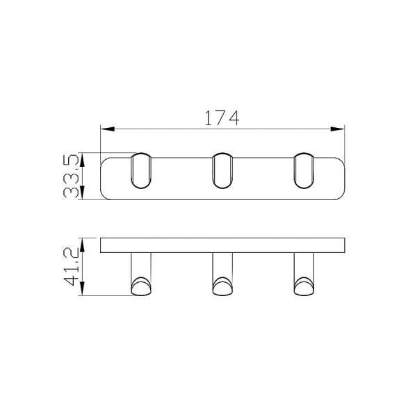 Вешалка с 3 крючками для ванной WONZON & WOGHAND, Темный графит (WW-9335)