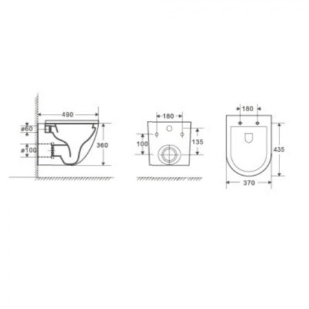 Унитаз с инсталляцией WeltWasser MARBERG 410 + MERZBACH 004 MT-BL + MAR 410 SE