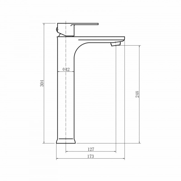 Смеситель для раковины FASHUN A51219-17, графит