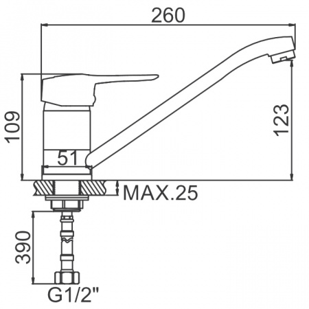 Смеситель для мойки Ledeme H28 L4928-B