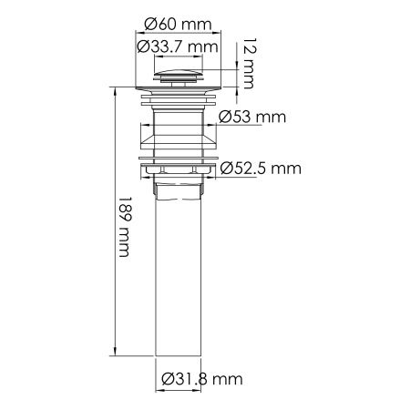 Донный клапан Wasserkraft A251 без перелива