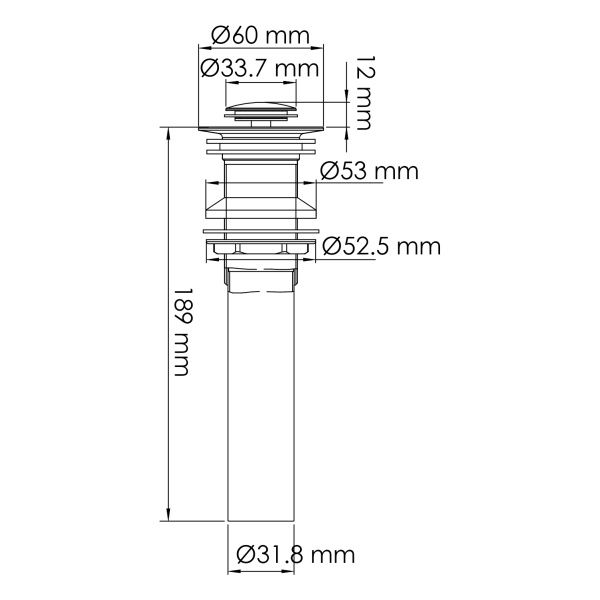 Донный клапан Wasserkraft A253 без перелива