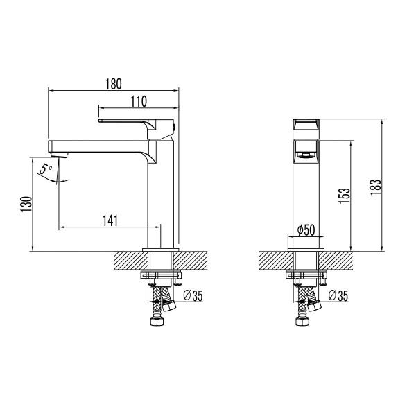 Смеситель Lemark Plus Grace LM1537C для раковины