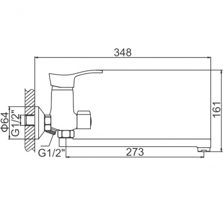 Смеситель для ванны Ledeme H14-B L2214-B