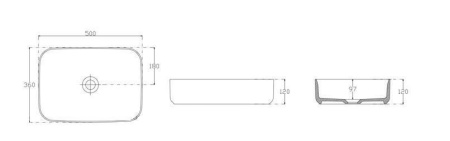 Раковина ISVEA Infinity накладная 500*360*120 цвет антрацит матовый 10NF65050SV-2C