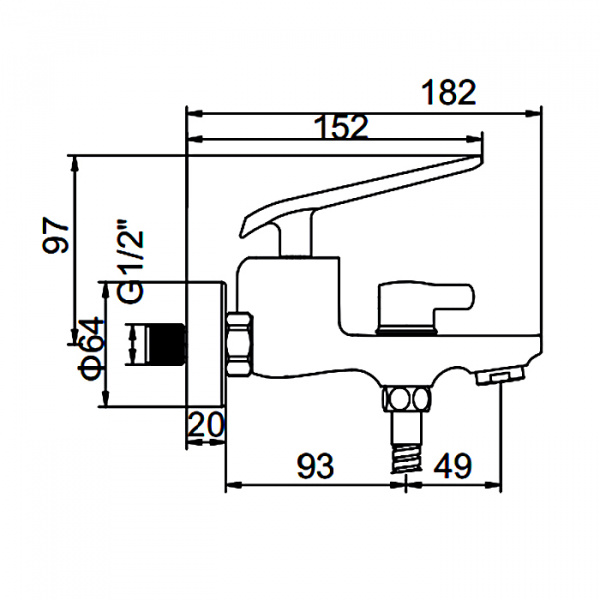 Смеситель для ванны Ledeme H74 L3274