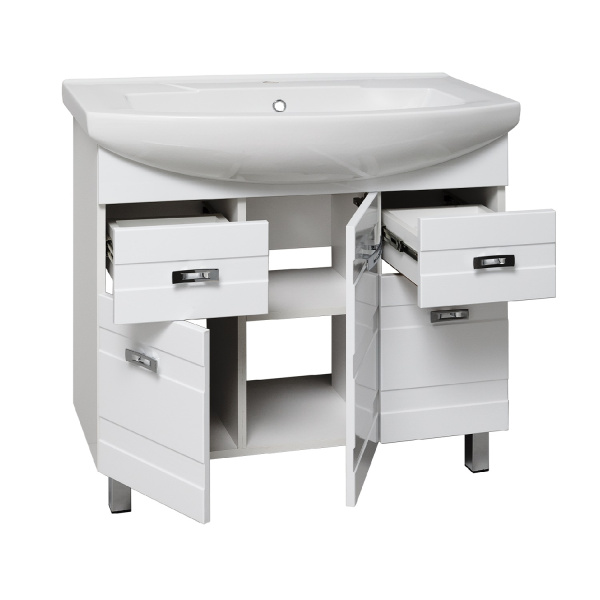 Тумба под раковину Runo  (под умывальник Стиль 85) Турин 85 (УТ000002095)