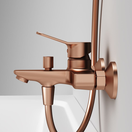 F85A10044 X-Joy, Смеситель для ванны и душа AM.PM, роз. золото