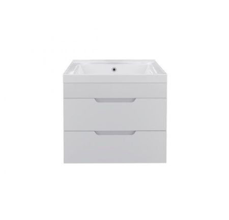 Тумба подвесная Toppus Satin 60 9811.004, белый глянец, с умывальником Fest