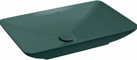 Раковина ISVEA SistemaY Clear накладная 600*377*127 цвет изумрудный матовый 10SY50060SV-2P