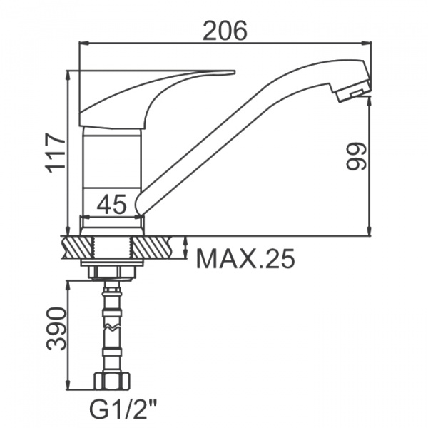 Смеситель для мойки Ledeme H36 L4536-2