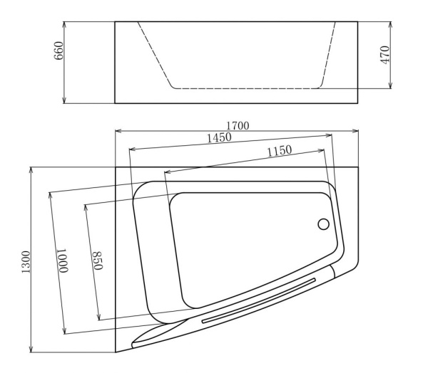 Акриловая ванна Gemy G9056 O L