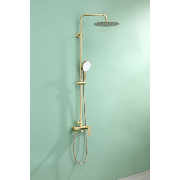 Душевая система Raglo R10.24.03, сатин золотой