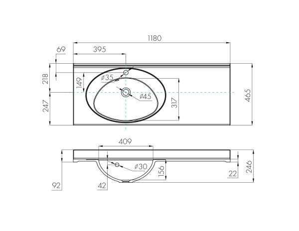 Раковина AQUATON Отель 3/120 левая белая с навесами 1A70093NOT01L