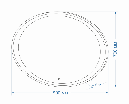 Зеркало Континент Credo LED 700х900