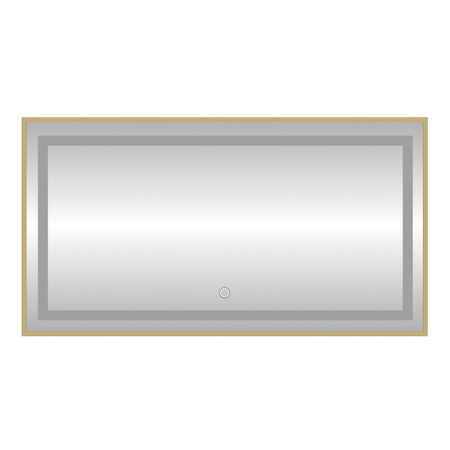 Зеркало с подсветкой LED Fixsen FX-2120G прямоугольное 120х80 см, золотой сатин