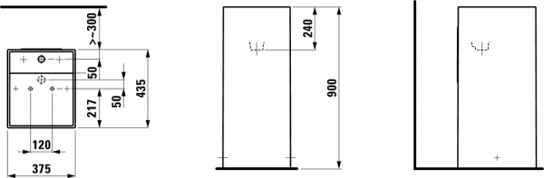 Умывальник Laufen Kartell by 811331D031111 37.5x43.5x90