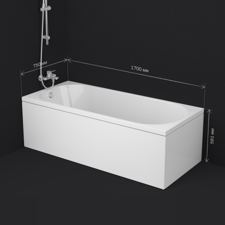 W94A-170-075W-A X-Joy Ванна акриловая AM.PM 170х75