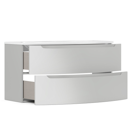 Тумба под умывальник Belux подвесная Ганновер 110-02, Silver