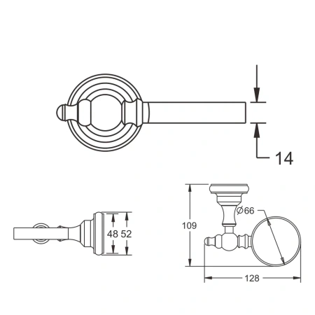 Стакан для ванной комнаты Rose RG1112, хром