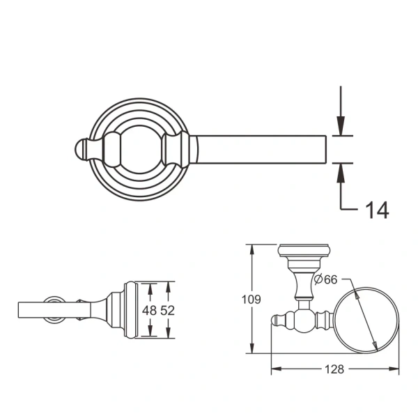 Стакан для ванной комнаты Rose RG1112Q, бронза