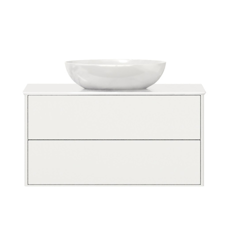 Тумба под умывальник Belux Джаз подвесная 100-02, белый глянцевый